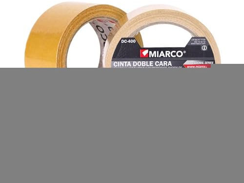 miarco 5321 - Cinta doble cara gruesa para superficies irregulares DC-400 ETI - Tejido 50mm x 10m