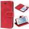 Mulbess Phone Case for iPhone 5s / 5 / iPhone SE 2016 - Flip Wallet Cover - Magnetic Protective Leather Case with Credit Card Slot - Wine Red