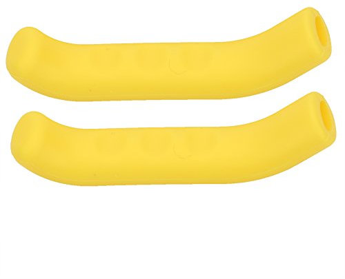VGEBY Schutzhülle für Fahrradbremse, 2 Stück, , Abdeckung für Bremshebel, aus Silikon, rutschfest, Universal, für Fahrrad – 5 Farben (Farbe: Gelb)
