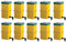 Lot de 10 abreuvoirs pour lapin, 1 l, pour , rongeurs, jaune