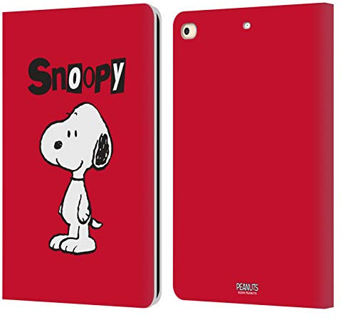 Head Case Designs Licenciado Oficialmente Peanuts Snoopy Personajes Carcasa de Cuero Tipo Libro Compatible con Apple iPad 9.7 2017 / iPad 9.7 2018