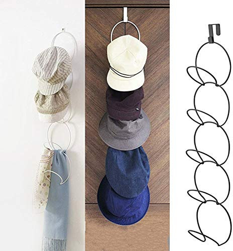 aoory über Die Tür Hut Racks Für Baseball Caps Huthalter Vertikal Halter Hut Display Rack Metall Schal Kleiderbügel Weiß