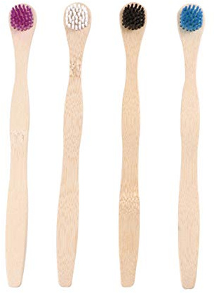 EXCEART 4-Pack Tongue Cleaner Scraper for Adults Ergonomic Anti-Slip Handle Oral Deep Cleaning Tool to Remove Debris Reduce Bad Breath Improve Taste 7.44 inch