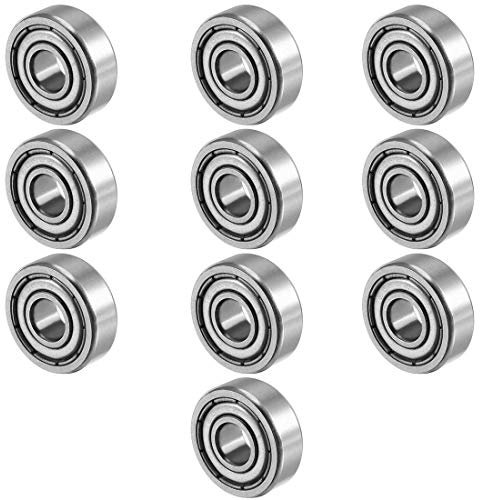 10 Stück 606ZZ 6 mm x 17 mm x 6 mm Kugellager, tiefe Nut Miniatur doppelt geschirmt