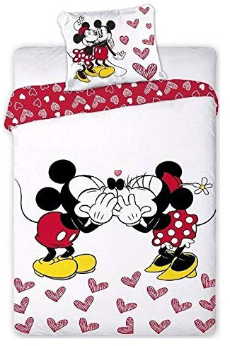 New Discount Parure de lit Minnie and Mickey Love en Polyester, Ensemble de couettes, 2 pièces, 140 x 200 cm, Polyester, 1 Count
