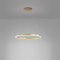 1-Licht Single Circle Pendelleuchte Nordic Modern Ring Lüster Abgehängt Verstellbar LED Hängelampe Für Wohnzimmer Schlafzimmer Esszimmer,Gold+Neutral Light-40CM 25W
