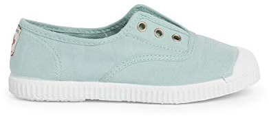 Pisamonas Zapatillas Lona Punta Goma Sin Cordones Talla 39 Color Turquesa Moteada