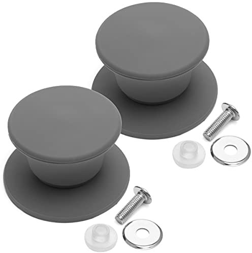 Universal Topfdeckel Griff 2 Stück Silikon Hitzebeständig und Rutschfest Deckelgriffe für Töpfe Pfannen