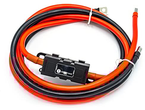 WATTSTUNDE 35mm² Batteriekabel mit Hochlast Sicherungshalter - Solar Akku zu Laderegler 2m (35mm² 200cm)