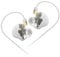 CCA CRA in Ear Earphone, Ultra-thin Diaphragm Dynamic Driver IEM, Clear Sound & Deep Bass, Wired Earbuds with Tangle-Free Removable Cord-White No Mic