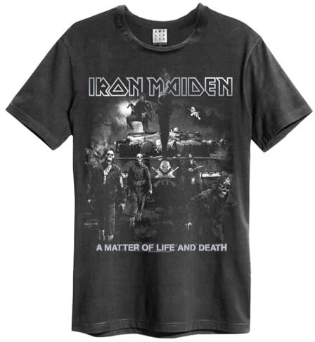 Amplified Iron Maiden Life Or Death Charcoal T-Shirt (M)