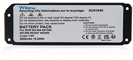 Wikinu 061384 Speaker Batterie Remplacement pour Bose SoundLink Mini One Bluetooth Speaker Mini 1 Mini I 061385 061386 063404 063287 Series (7.4V 2300mAh 17Wh)