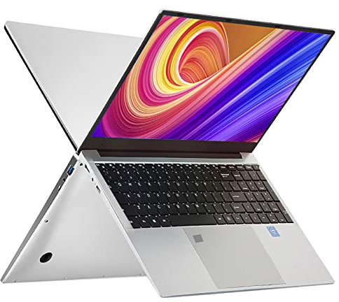iSTYLE 15.6 Inch Laptop Windows 11, 16GB RAM 256GB SSD, 1080P Display Full HD Laptop PC Notebook Celeron N5095, Dual Band WiFi, 2xUSB 3.0, Mini HDMI, Fingerprint reader, Backlit Keyboard (Silver)