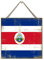 Costa Rica-Flagge, Holzschilder, Nationalstolz, Liebe, hängendes Holzschild, dekoratives Bauernhofschild, rustikales Holzschild zum Aufhängen, individuelles Holzschild, Wohnzimmerschild, 30,5 x 30,5