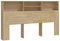 vidaXL Bett Kopfteil mit Ablagen Kopfteil-Regal Wand-Kopfteil Bücherregal-Kopfteil Betthaupt Bettkopfteil Schlafzimmer Sonoma-Eiche 180x19x103,5cm