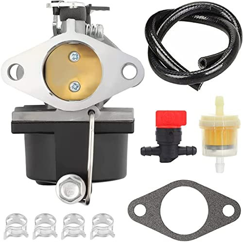 ZAMDOE Kit de carburateur pour Tecumseh 640065A 640065 OV358EA OVH135 OHV110 OHV115 OHV120 OHV125 OHV130 50-654 13-15HP Tondeuse à Gazon, avec Joint de Conduite de Carburant