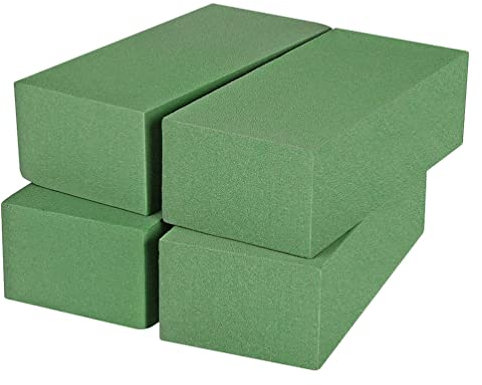 Beavorty 4 Stücke Blumensteckschaum Steckschwamm Steckschaum Steckmoos Steckziegel Nasssteckschaum Blumen Steckmasse für Frischblumen Kunstblumen Blumengestecke Auto Hochzeit Feiern Party