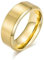 Wycian Herren Ring 8MM, Herren Ringe Gold 8MM Matt Größe 7 Edelstahlbandring für Jubiläums Geburtstag Shochzeit