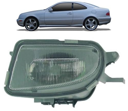 DM Autoteile 108351 Nebelscheinwerfer links kompatibel für Mercedes CLK C208 A208 E-Klasse W210 S210 SLK R170