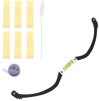 Joyzan Augenbrauen Lineal, Symmetrisches Augenbrauen Markierungslineal | Tattoo Linie Marker Lineal mit Schnüren Permanent Make Up Bogen Balance Verlängerungsform Schablo Augenbrauen Formen(Schwarz)