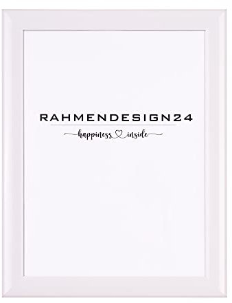 Rahmendesign24 Bilderrahmen Fiona 100x100 Weiß (hochglanz) Fotorahmen, Wechselrahmen, Posterrahmen, Puzzlerahmen