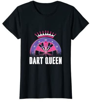 Dart Queen Königin Darten Darterin Dart Spielerin Verein T-Shirt