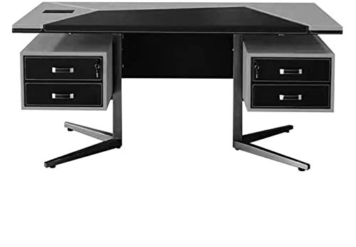 SERUMY Computertisch Ledertisch einfach grau Pc. Laptop Schreibtisch mit Lagerschubladen Modern Luxus Home Office Schreibtisch Schreibtisch 1.6m /1,8m Lernarbeitstation Schreibtisch (Color : 1.8m)