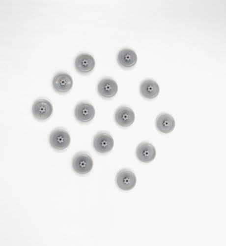 100 Abdeckkappen für Torx-Schrauben - Torx Schraubenabdeckung aus Kunststoff in verschiedenen Größen (Grau RAL 7001, TX 30)