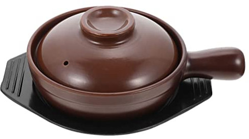 Kichvoe 1set Pentola Ceramica con Manico per Stufati e Zuppe Risparmio Energetico per Cucina Domestica e Uso Quotidiano