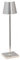 Zafferano Poldina Pro Kabellose LED-Tischlampe Aufladbar - Dimmbare Touch Akku Lampe mit Galvanischem Finish - Lichtfarbtemp. 2700-3000K - Aluminium H38 (Glänzend Chrom)