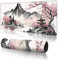 Watercolor Cherry Blossom Large Gaming Mouse Pad,Mouse Pad Gaming 31.5 x 11.8 in Mouse Mat Desk Pad,Large Desk Mat,Extended Keyboard Mousepad with Non-Slip Base and Stitched Edge for Desk Home Office