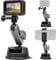 Action Kamera Saugnapfhalterung Auto Saugnapf Halter mit 360° Doppelkopf und 1/4 Gewinde Telefonhalterung Kugel Kompatibel mit GoPro Hero 11 10 9 8 7 6 5 insta360 X3,OSMO Pocket,ONE X2 und Handy