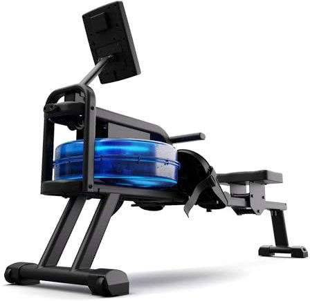 Capital Sports Rudergerät, Wasser-Rudergerät für Zuhause, 14 L Waterrower mit Wasserwiderstand, 8 Stufen Water Rower, Rowshaper-Rudergerät mit 134 cm Gleitschiene, Bluetooth 5.0, Tablet-Halterung