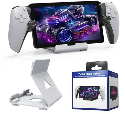 Fiorky Desktop Handheld Game Console Holder with Anti-Slip Silicone Pad Tablets Stand Game Machine Stand for PS5 Portal Steam Deck ROG Switch