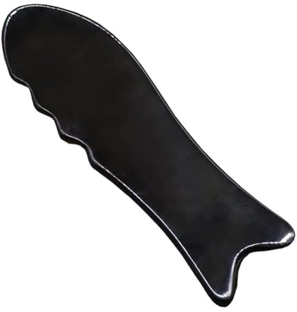 Myazs Natürliches schwarzes Büffelhorn Gua Sha Massagegerät für Gesicht, Augenpartie, Körperschaben, fördert die Lymphknotenzirkulation