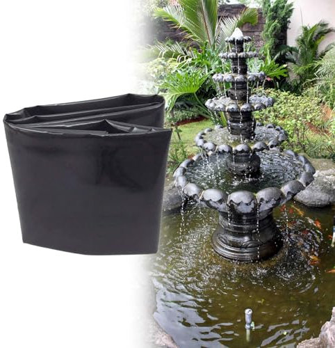 JEDAL Teichfolie Gartenteich Folie 1x5m 4x6m 5x12m 8x10m 9x15m 12x14m, 0.12mm Teichmembran HDPE Teichplane Für Kleine Teiche Oder Als Schutz Für Gartebnpools (Color : schwarz, Size : 13×13m)