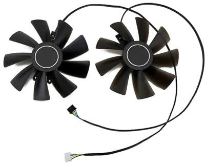 WOMELF 2 pièces/ensemble RTX2080 GPU refroidisseur ventilateurs de carte graphique compatibles for GALAX KFA2 RTX 2070 2080 SUPER 8GB EX blanc refroidissement vidéo remplacer ventilateur (Color : Sva