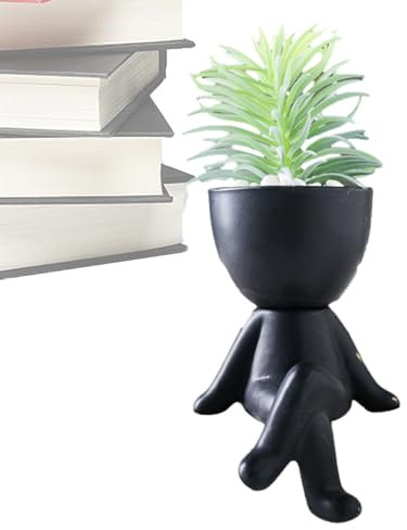 Fenytay Macetas con Figuras para Plantas de Interior, florero con Figuras | Figura Pequeña Maceta Adornos Maceta Florero De Escritorio,Pequeñas macetas suculentas en Forma de Cuerpo Humano, plantador