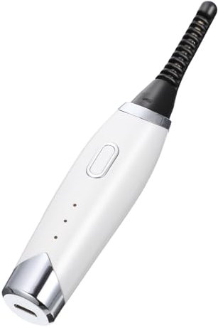 Ipetboom 1set Piegaciglia Elettrico Riscaldato Portatile Per Arricciaciglia Ricaricabile Usb Strumento Per Domestico e Viaggio Design Compatto e Bianco