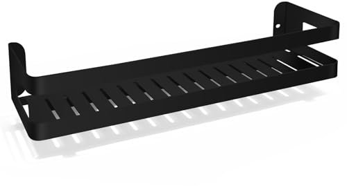 QL Duschregal,Badregale aus Edelstahl SUS304,Duschablage für Bad und Küche,Duschkorb 40 cm,Mattschwarz