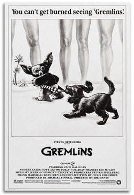 Generisch Gremlins Poster, dekoratives Gemälde, Leinwand, Wandposter für Raumdekoration, ästhetische Sportlandschaft, Büro, Raumdekoration, Geschenk, 30 x 45 cm, ungerahmter Stil