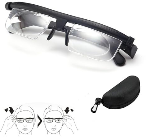 MIGEDY Einstellbare Brille mit Einstellrad,Dioptrien Myopie-Brille,Zum Lesen Kurzsichtig Weitsichtig Unisex Fernlesen. (Color : 1pcs)