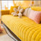 LHKXKKXX Samt Sofabezug 1 2 3 4 Sitzer, Sofaschoner Antirutsch Sofa Cover l Shape, Sofa bezug Set Sofa überzug Ecksofa Couch überwurf sofaüberwurf, Sofa überwurf Couch überzug L Form,Gelb,90x180cm