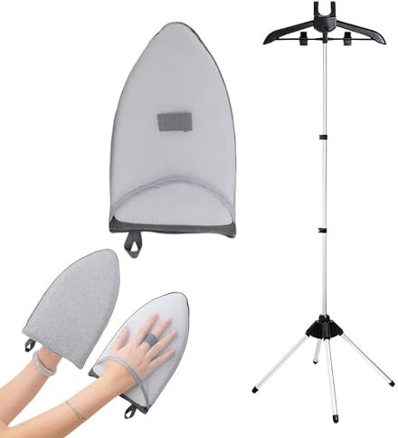 Cintre Pour Vêtements À La Vapeur,Support De Repassage À Vapeur,Défroisseur À Vapeur Portable Cintre De Repassage Vertical Support De Repassage Vertical Avec Gants De Repassage
