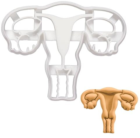 BAKERLOGY Uterus Cookie Cutter - Detailed Biscuit Cutter Design for Baking and Crafts, Ideal on Fondant, Dough, Clay