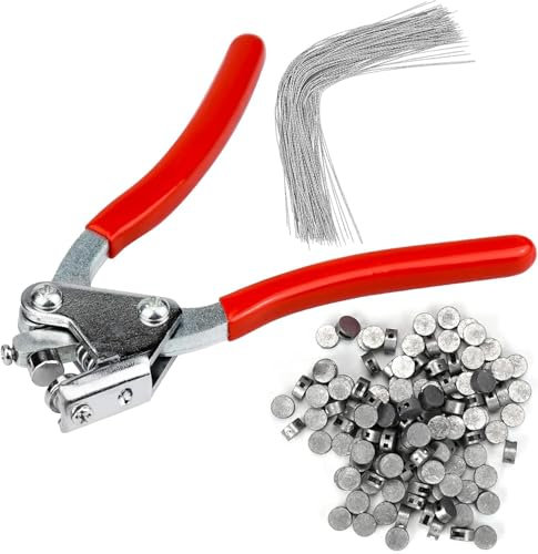 Plombierzange, 165mm Plombenzange Set, mit 80 stücke Plombendraht (170mm) 80 Robben (10 mm)