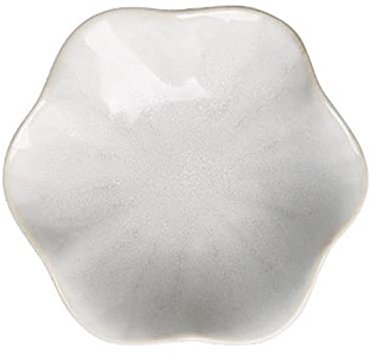 HJUGHPN Plates Ceramic Plate Flavor Dishes Condiment Plate Food Plate Flower Shaped Plate Ceramic Tableware(White)