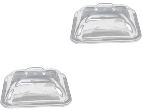 Cabilock Kebab Teller Mit Glocke 2 Stück Transparente Lebensmittelabdeckung Durchsichtige Kuchenform Aufbewahrungsabdeckung Obstkuppel Mousse Kuppel Cupcake Kuppel Cupcake Abdeckung Wiederverwendbar