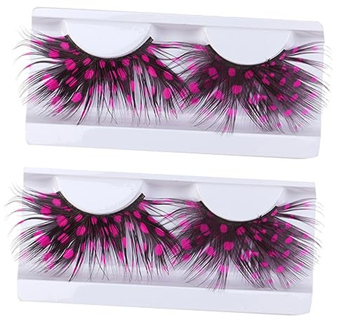 Beavorty 2 Pares Pestañas Postizas De Pestañas Gruesas Extensiones De Pestañas Latigazo Banda Pegamento Para Pestañas Dúo Vendedor Esencia Gel Pestañas Postizas De Halloween