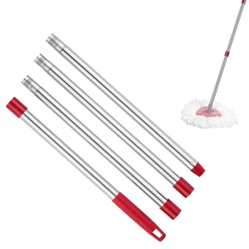 PHMING Pertiga Telescopica Piscina de Acero Inoxidable, Palo Telescopico Limpieza, Barra Extensible, Fuerte Conexión, Longitud de Conexión 148 cm, para Fregonas, Escobas y Cepillos de Limpieza